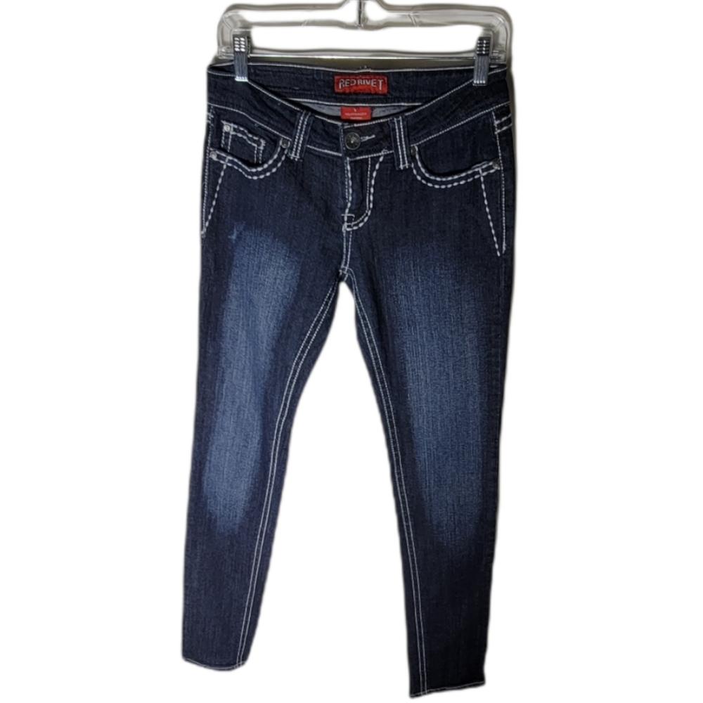 Red Rivet skinny leg jeans size 5